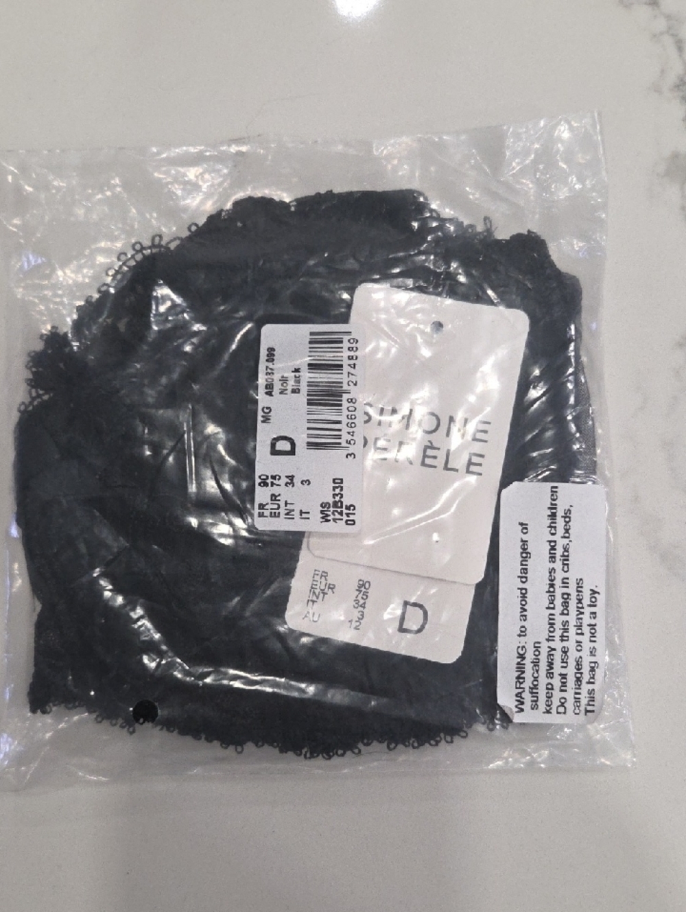 Simone Perele Black Lace Trim Bra